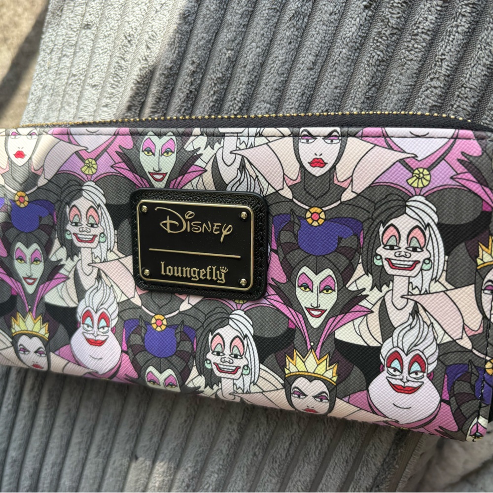 Loungefly Disney Villains Purple and Pink Wallet